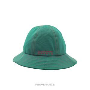 🔴 Balenciaga Sports Logo Embroidered Bucket Hat - Green Red